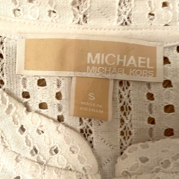 Michael Kors White Eyelet Top - Picture 2 of 5